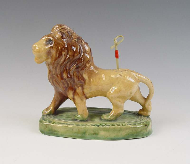 Antique Excellent European Pottery Sculpture Lion 18th/19th C  